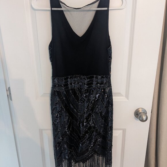 Black Sequined Vintage Inspired Flapper Dress Size Medium from ModCloth - Picture 4 of 7